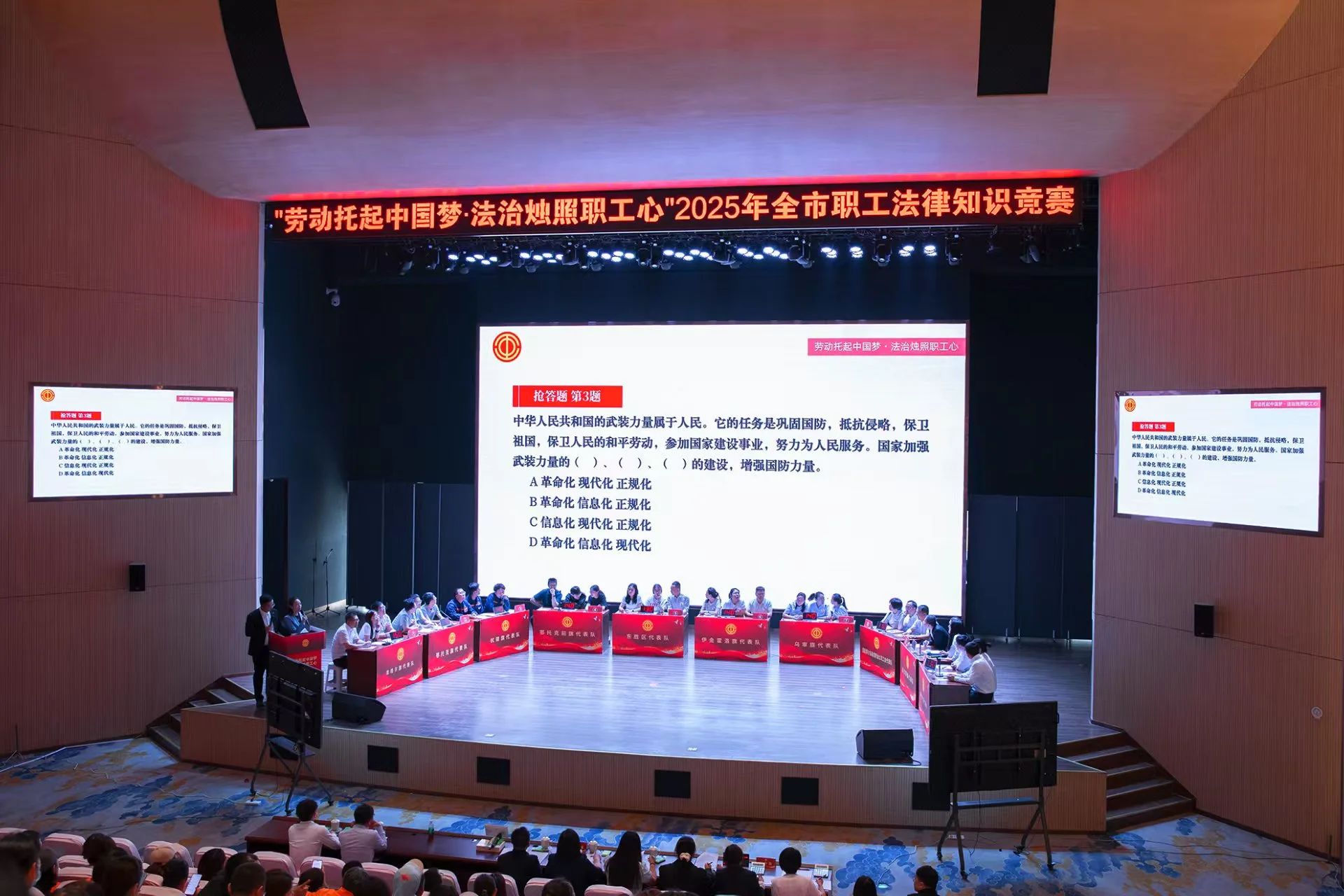 鄂尔多斯市总工会举办“劳动托起中国梦·法治烛照职工心”2025年全市职工法律知识竞赛2